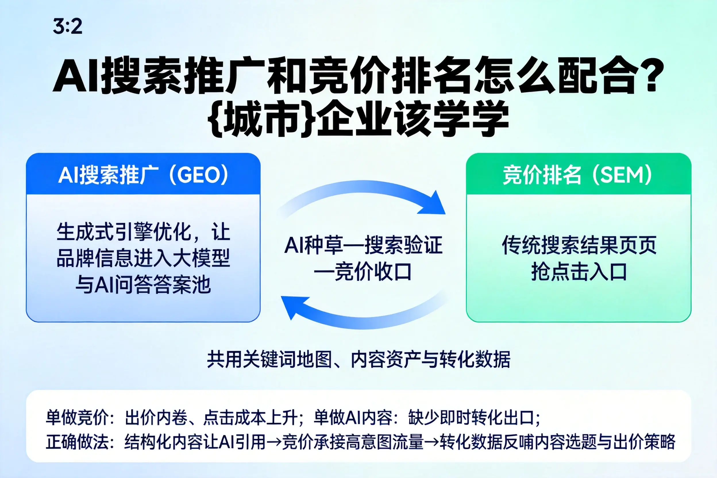 AI搜索推广和竞价排名怎么配合？黑河企业该学学