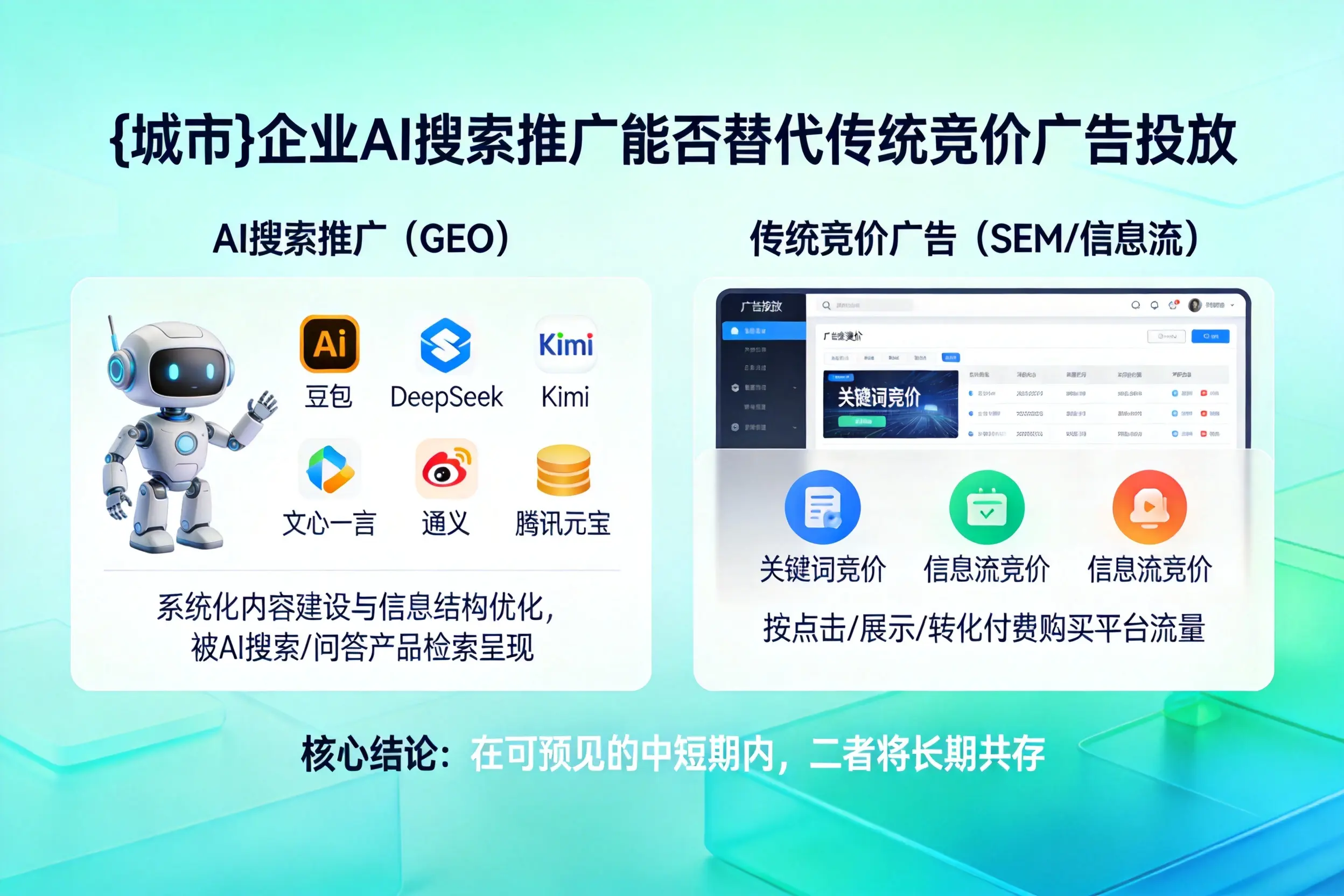 黑河企业AI搜索推广能否替代传统竞价广告投放