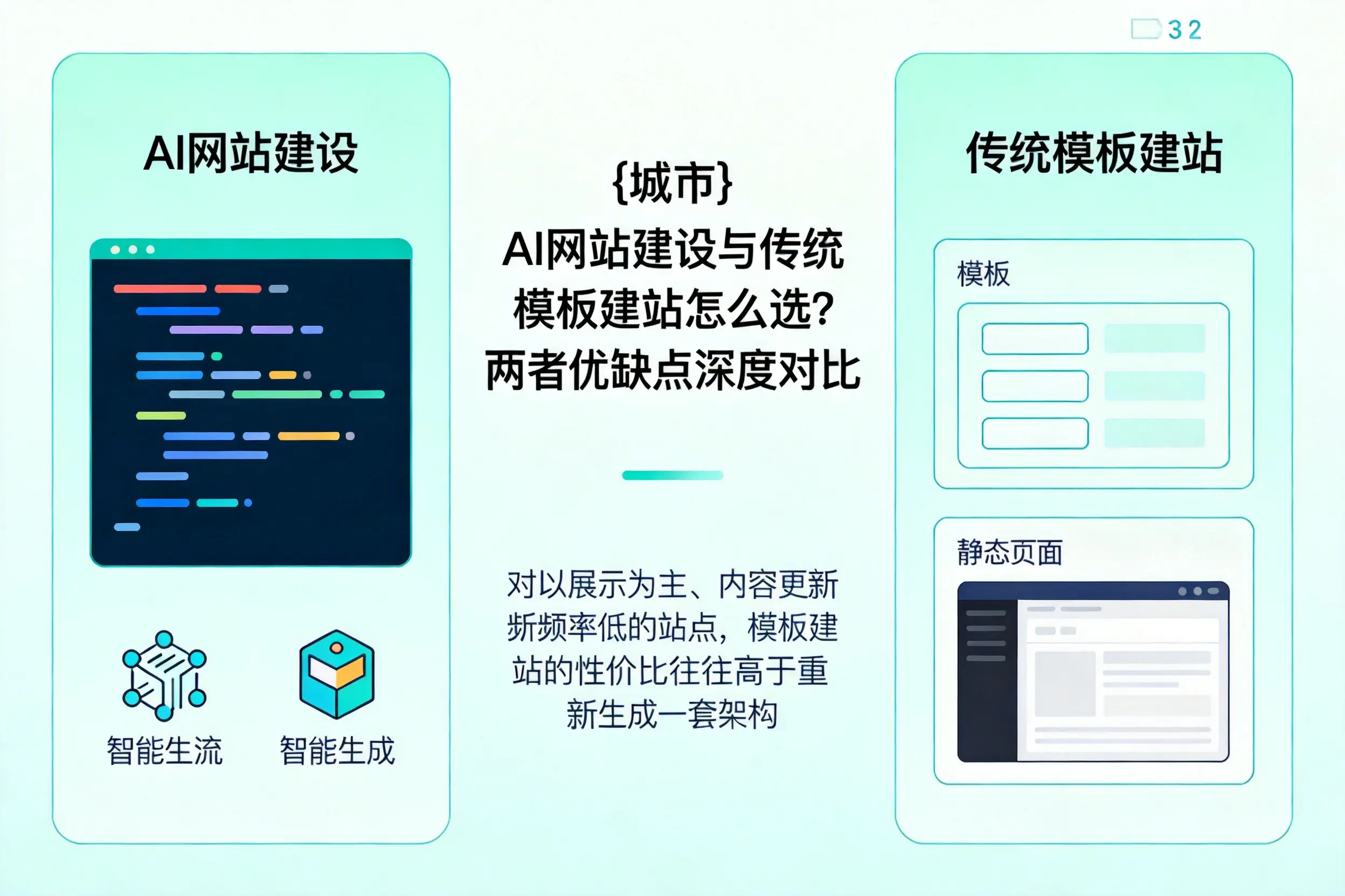 黑河AI网站建设与传统模板建站怎么选？两者优缺点深度对比